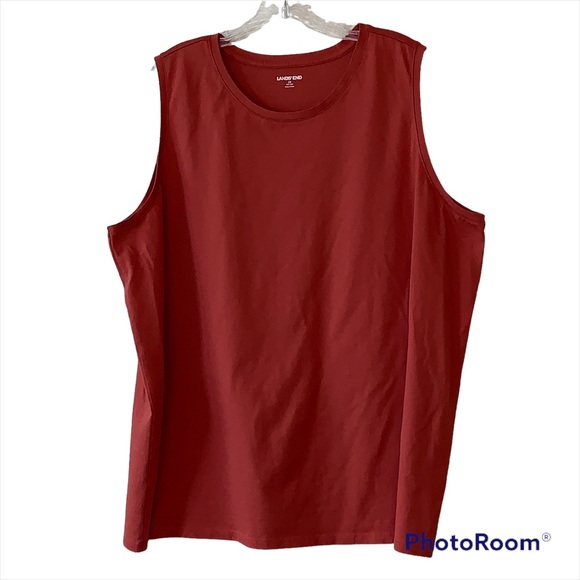 Lands’ End Burnt Orange Cotton Tank Top